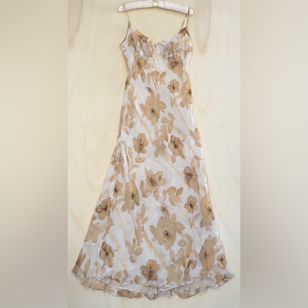 Silk Floral Print Nightgown